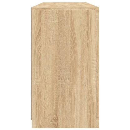 Skjenk Sonoma Eik med LED-lys 142,5x37x67 cm