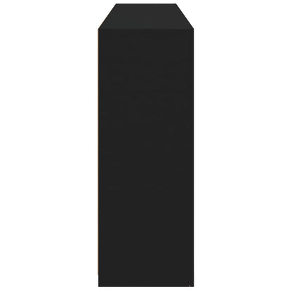 Skjenk Svart med LED-lys 162x37x100 cm