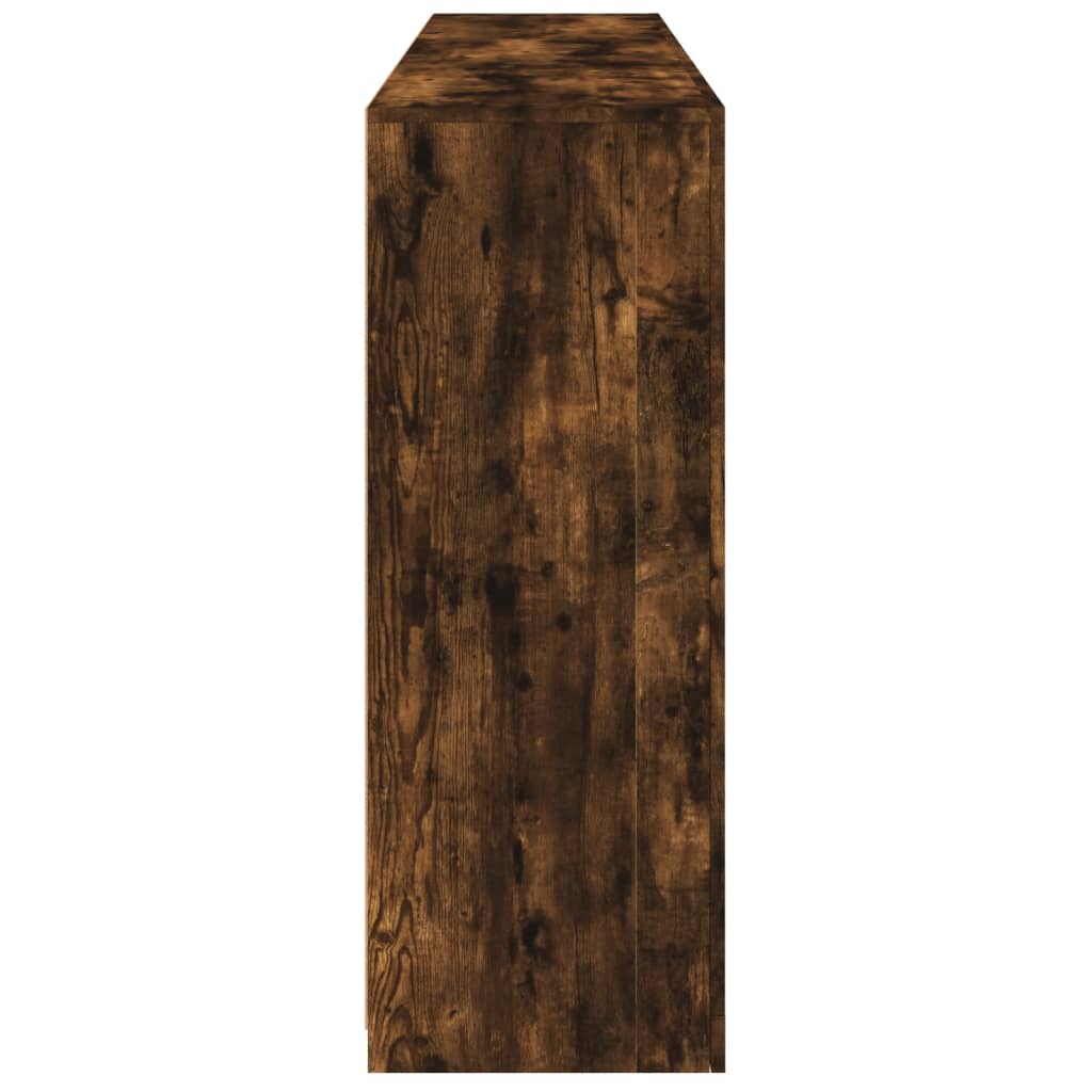 Skjenk Røkt Eik med LED-lys 162x37x100 cm