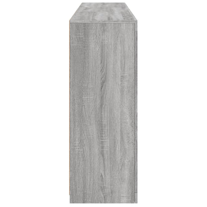 Skjenk Sonoma Grå med LED-lys 162x37x100 cm