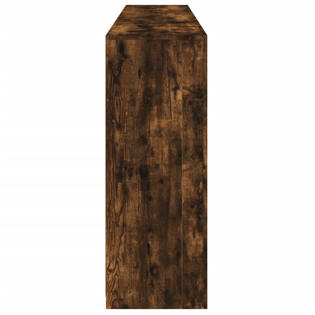 Skjenk Røkt Eik med LED-lys 181,5x37x100 cm