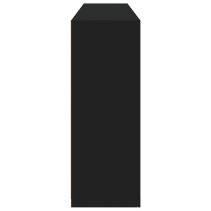 Skjenk Svart med LED-lys 162x37x100 cm