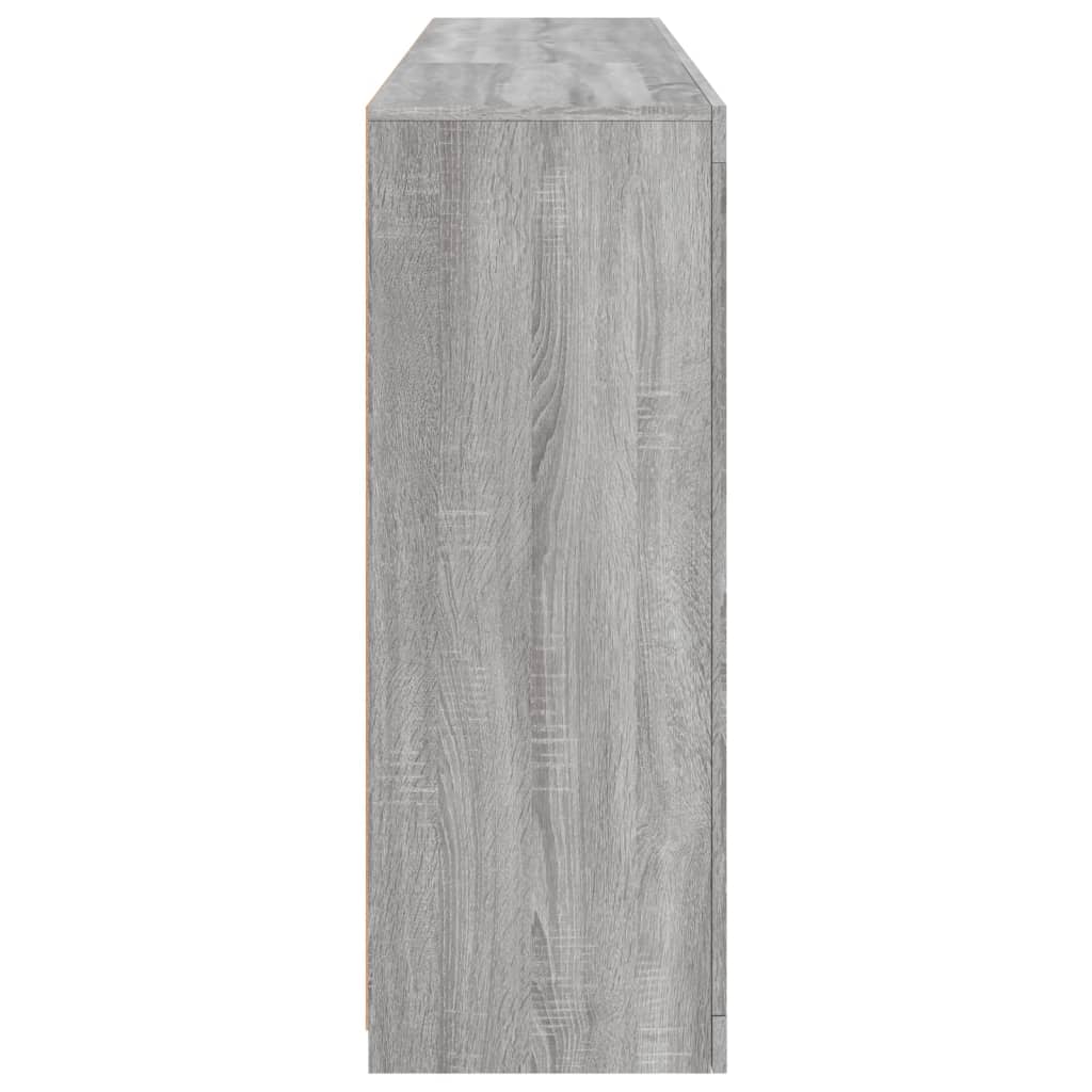 Skjenk Sonoma Grå med LED-lys 162x37x100 cm