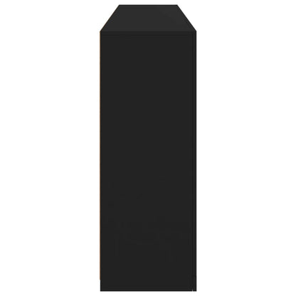 Skjenk Svart med LED-lys 181,5x37x100 cm