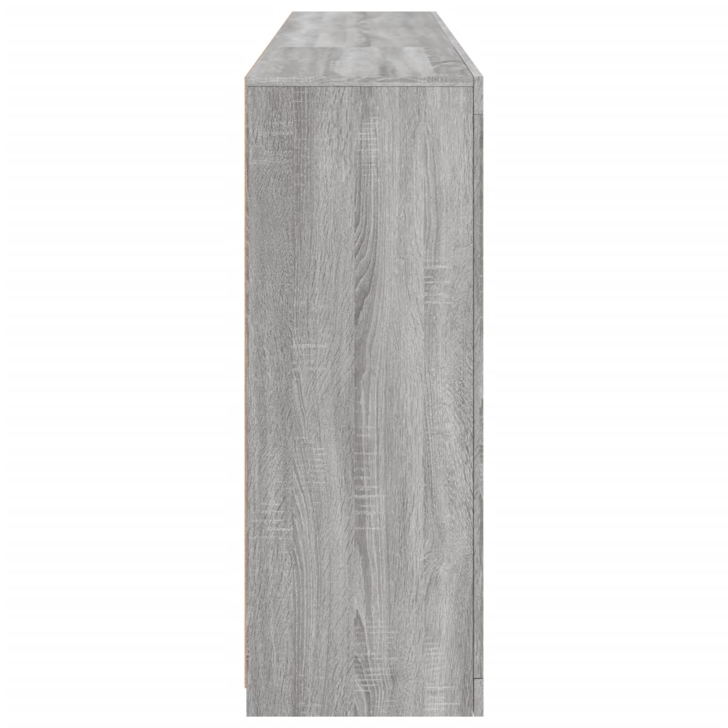Skjenk Sonoma Grå med LED-lys 181,5x37x100 cm