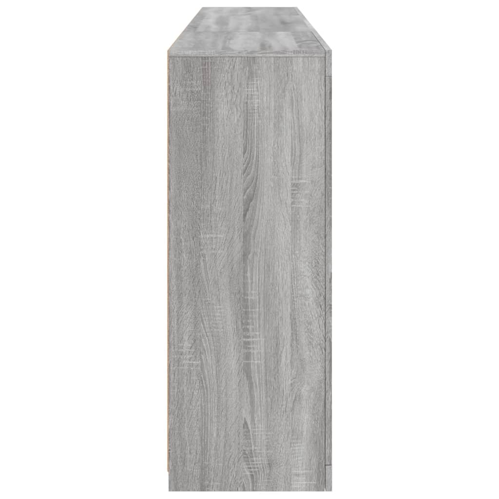 Skjenk Sonoma Grå med LED-lys 202x37x100 cm