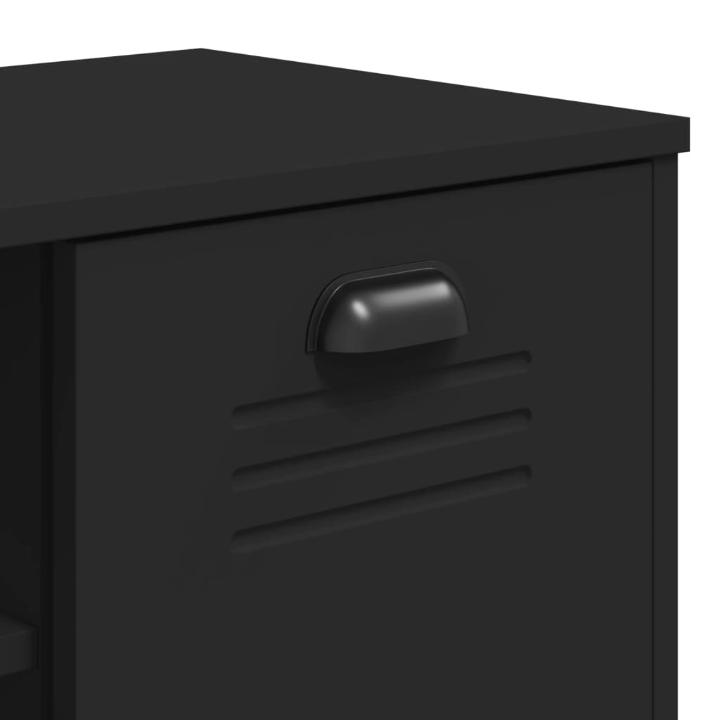 Skoskap Skohylle Skobenk Svart VIKEN 106x35x45 cm