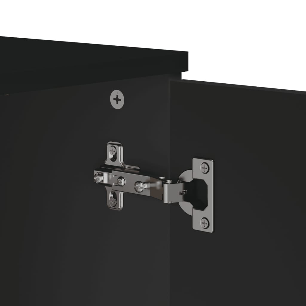 Skjenk Svart VIKEN 80x40x80 cm