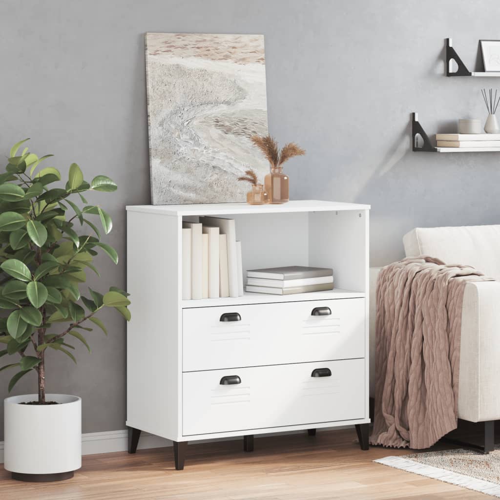 Bokhylle Hvit VIKEN 80x40x90 cm