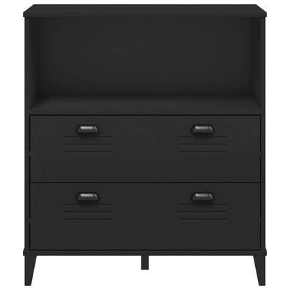 Bokhylle Svart VIKEN 80x40x90 cm