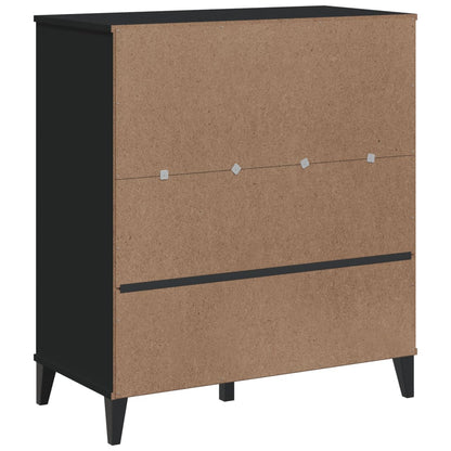 Bokhylle Svart VIKEN 80x40x90 cm