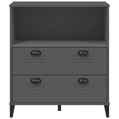 Bokhylle Grå VIKEN antrasitt 80x40x90 cm