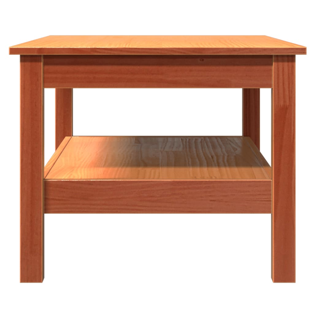 Salongbord Sofabord Tre voksbrun 80x50x40 cm heltre furu