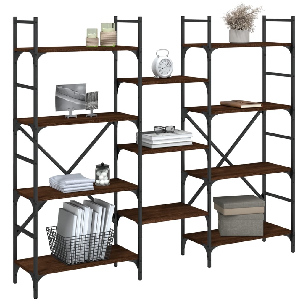 Bokhylle Brun Eik 160x28,5x136,5 cm