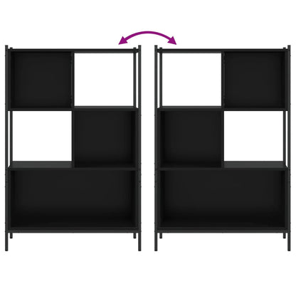 Bokhylle Svart 72x28x109 cm