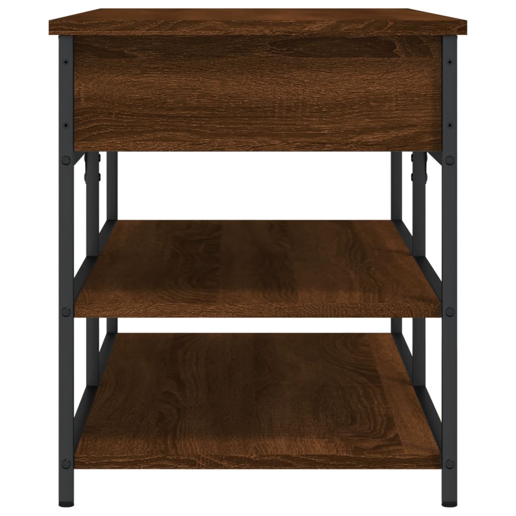 Skoskap Skohylle Skobenk Brun Eik 100x42,5x50 cm