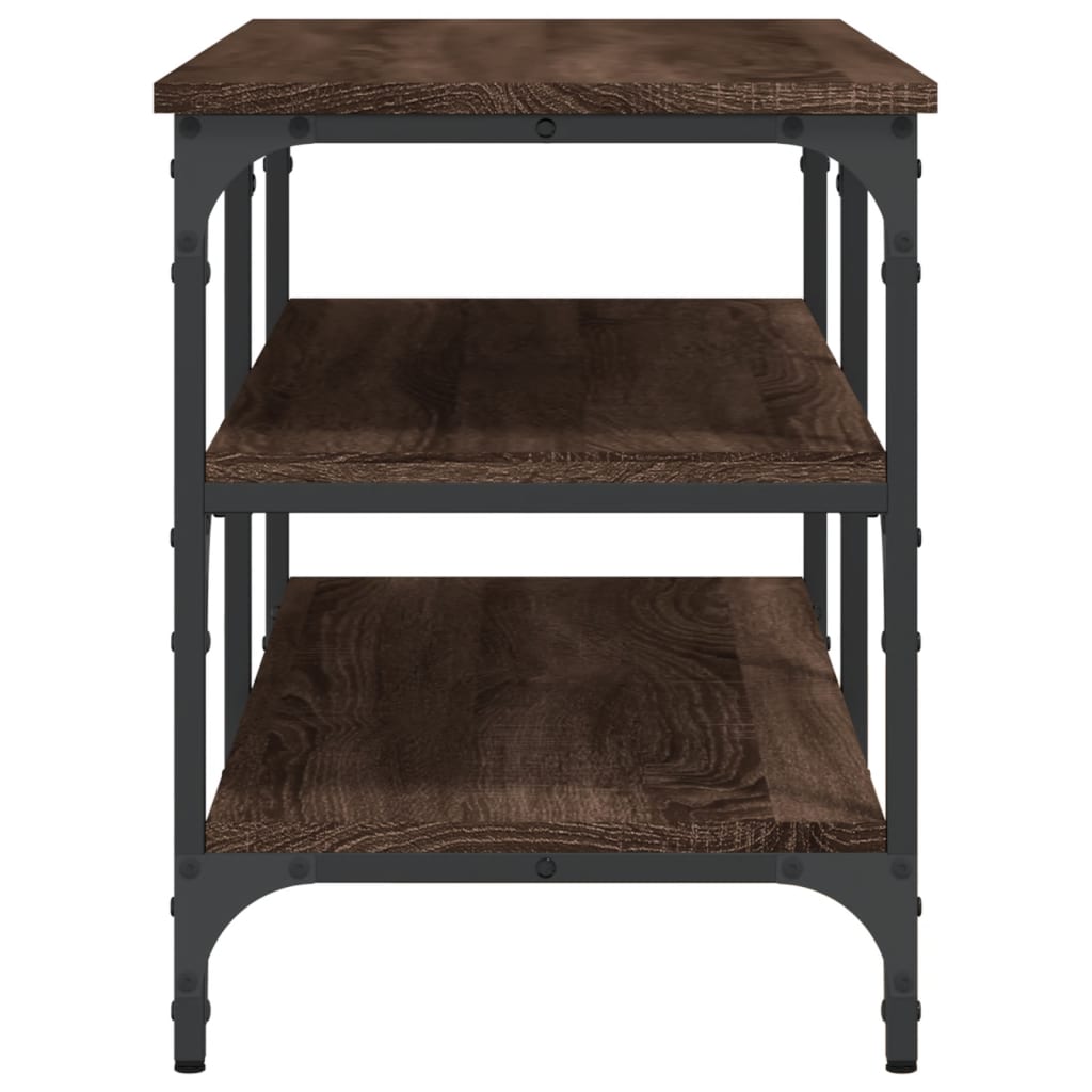 Skoskap Skohylle Skobenk Brun Eik 100x38,5x49 cm