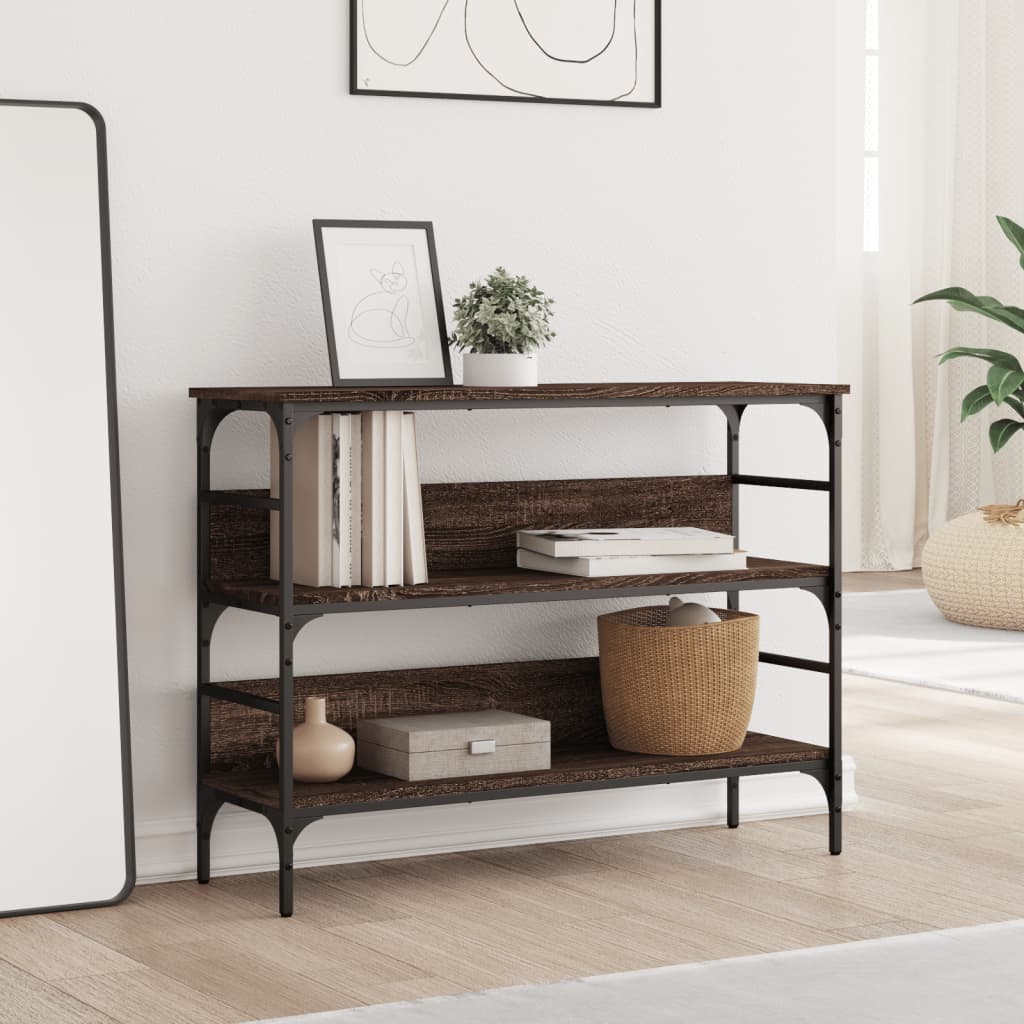 Avlastningsbord Konsollbord Brun Eik 100x32x75 cm