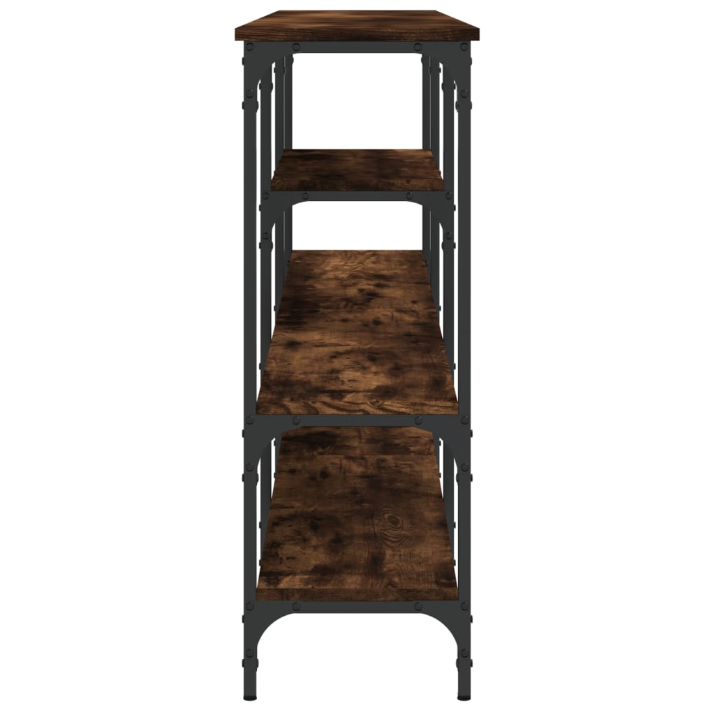 Avlastningsbord Konsollbord Røkt Eik 160x29x80 cm