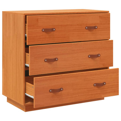 Skjenk Brun Eik voksbrun 80x40x75 cm heltre furu