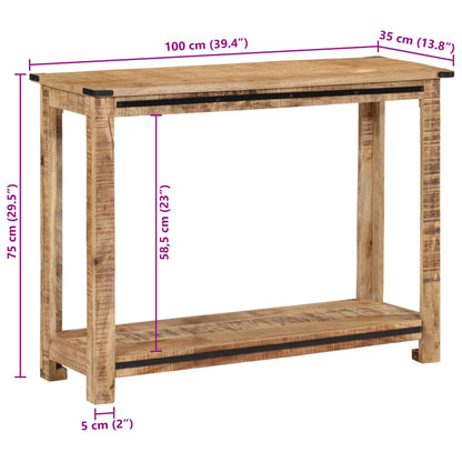 Avlastningsbord konsollbord 100x35x75 cm heltre mango