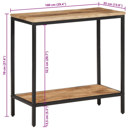 Avlastningsbord konsollbord 100x35x70 cm grovt heltre mangotre