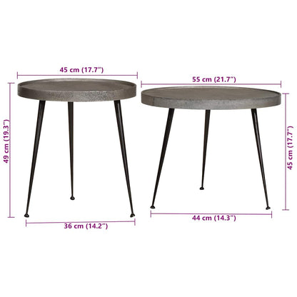 Salongbord Sofabord DIV. 2 stk sølv