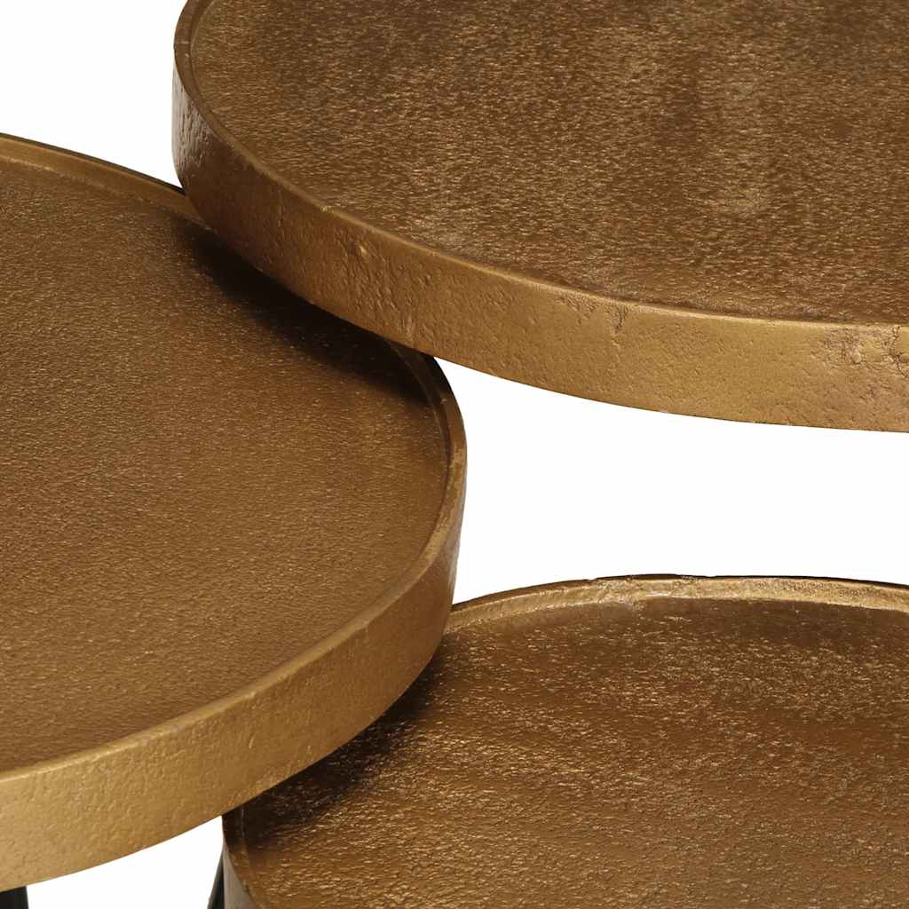 Salongbord Sofabord Tre 3 stk gylden