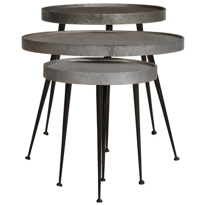 Salongbord Sofabord DIV. 3 stk sølv