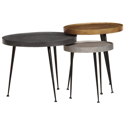 Salongbord Sofabord Tre 3 stk flerfarget