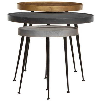 Salongbord Sofabord Tre 3 stk flerfarget