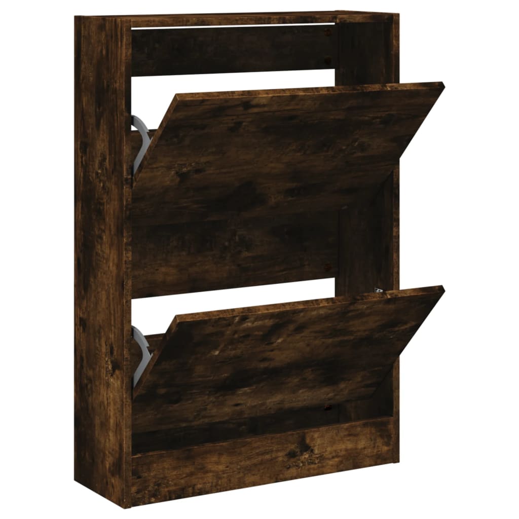 Skoskap Skohylle Skobenk Røkt Eik 60x21x87,5 cm