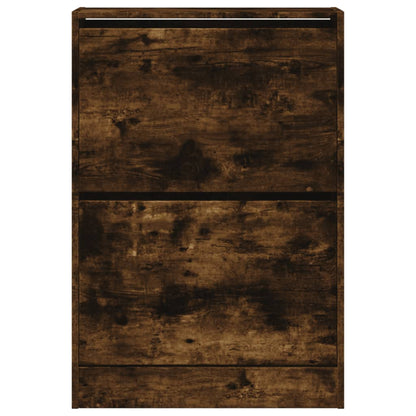 Skoskap Skohylle Skobenk Røkt Eik 60x21x87,5 cm