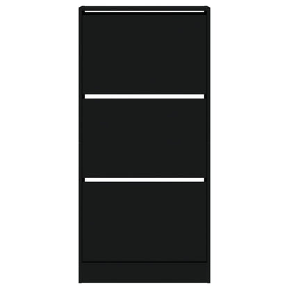 Skoskap Skohylle Skobenk Svart 60x21x125,5 cm