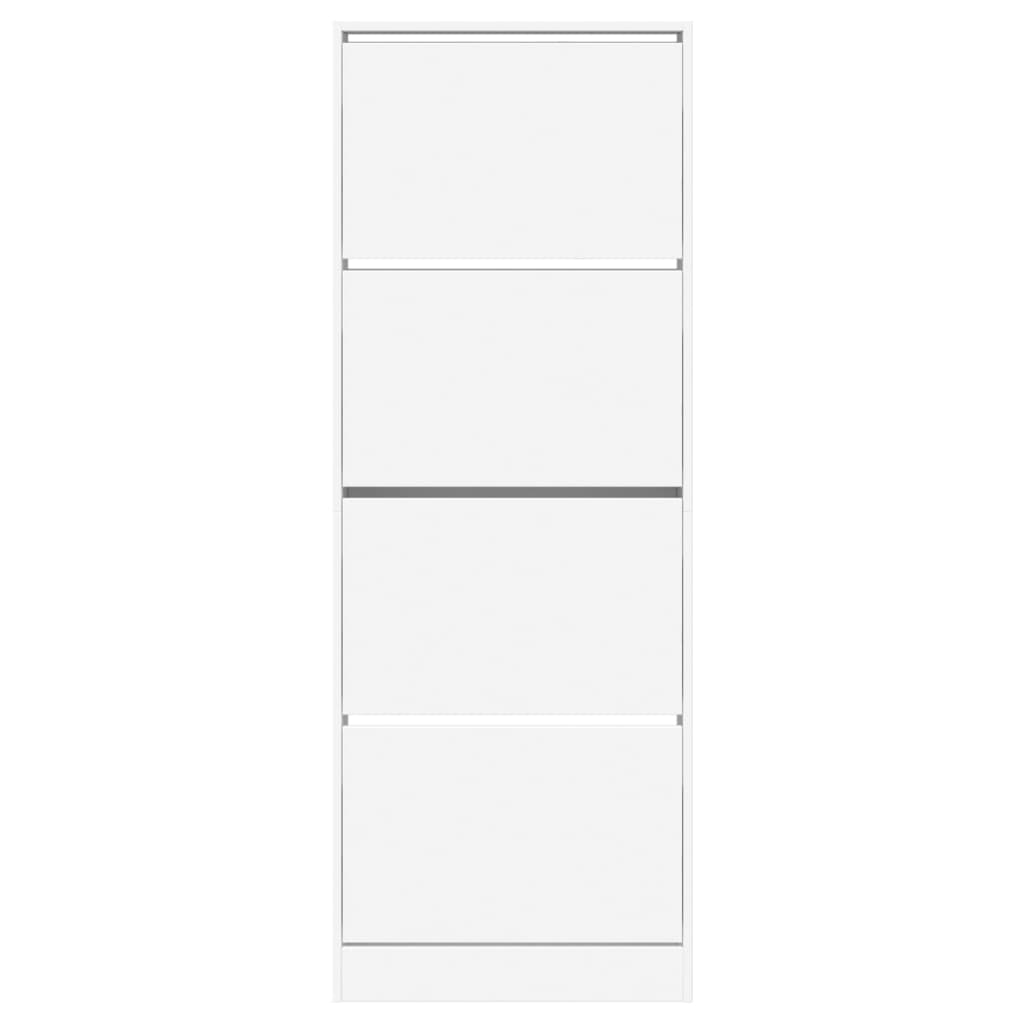 Skoskap Skohylle Skobenk Hvit 60x21x163,5 cm