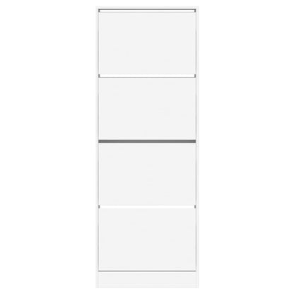 Skoskap Skohylle Skobenk Hvit 60x21x163,5 cm