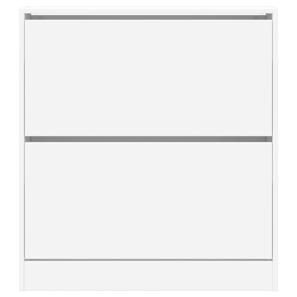 Skoskap Skohylle Skobenk Hvit 80x21x87,5 cm