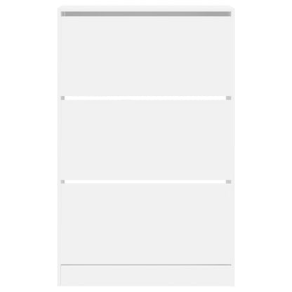 Skoskap Skohylle Skobenk Hvit 80x21x125,5 cm