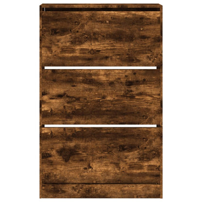 Skoskap Skohylle Skobenk Røkt Eik 80x21x125,5 cm