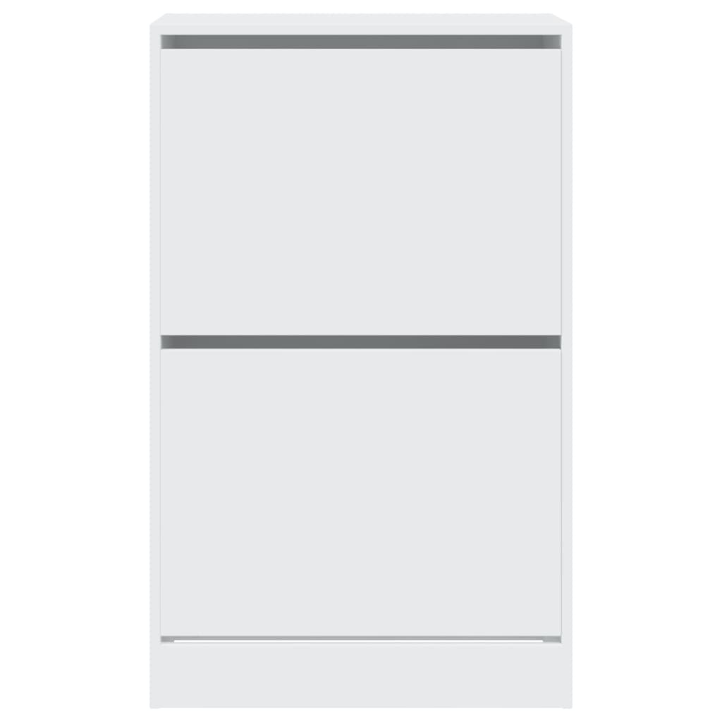 Skoskap Skohylle Skobenk Hvit 60x34x96,5 cm