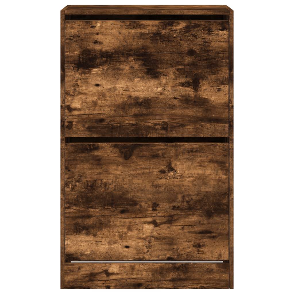 Skoskap Skohylle Skobenk Røkt Eik 60x34x96,5 cm