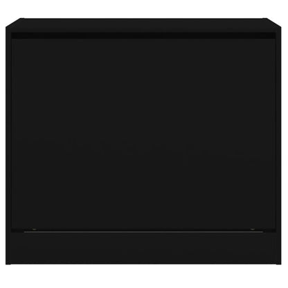 Skoskap Skohylle Skobenk Svart 80x42x69 cm