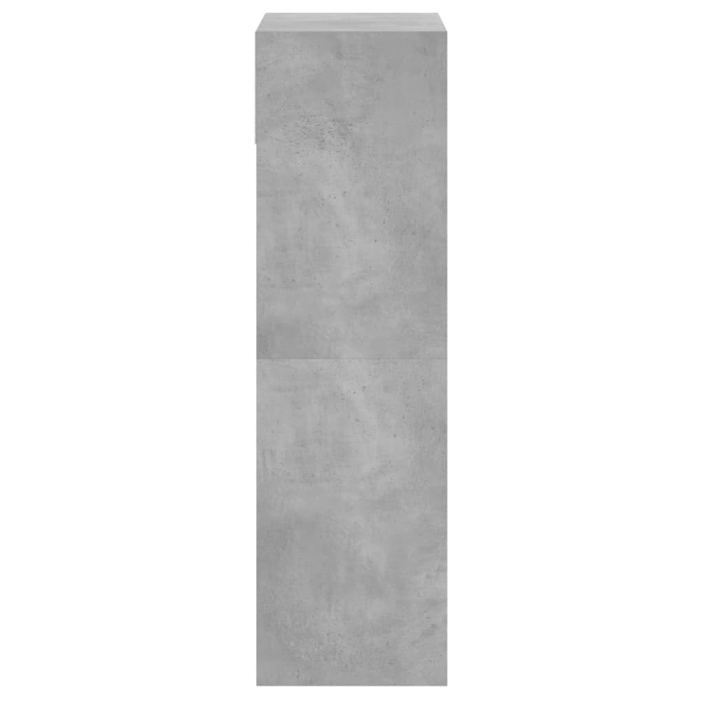 Skoskap Skohylle Skobenk Betonggrå 60x34x116 cm