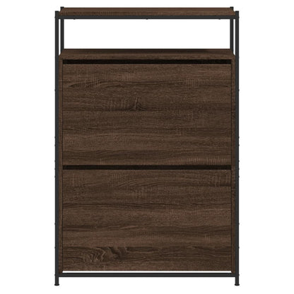 Skoskap Skohylle Skobenk Brun Eik 75x34x112 cm