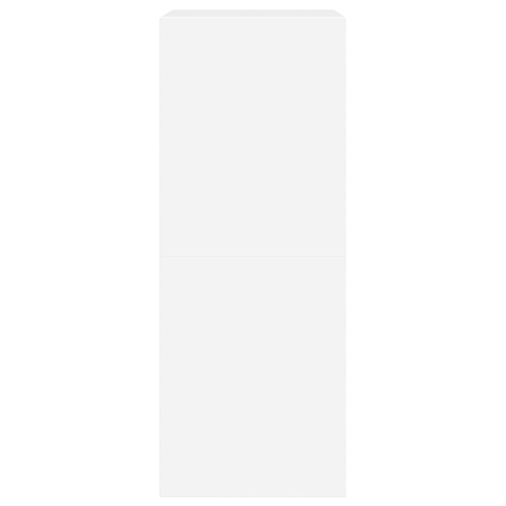 Skoskap Skohylle Skobenk Hvit med 2 vippeskuffer 60x42x108 cm