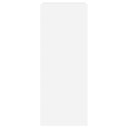 Skoskap Skohylle Skobenk Hvit med 2 vippeskuffer 60x42x108 cm