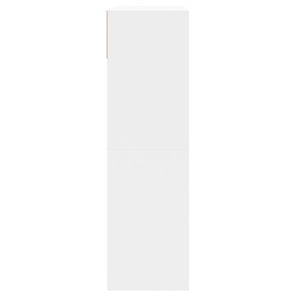 Skoskap Skohylle Skobenk Hvit med 2 vippeskuffer 80x34x116 cm