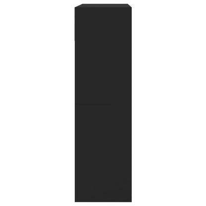 Skoskap Skohylle Skobenk Svart med 2 vippeskuffer 80x34x116 cm