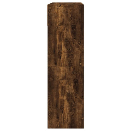 Skoskap Skohylle Skobenk Røkt Eik med 2 vippeskuffer 80x34x116 cm