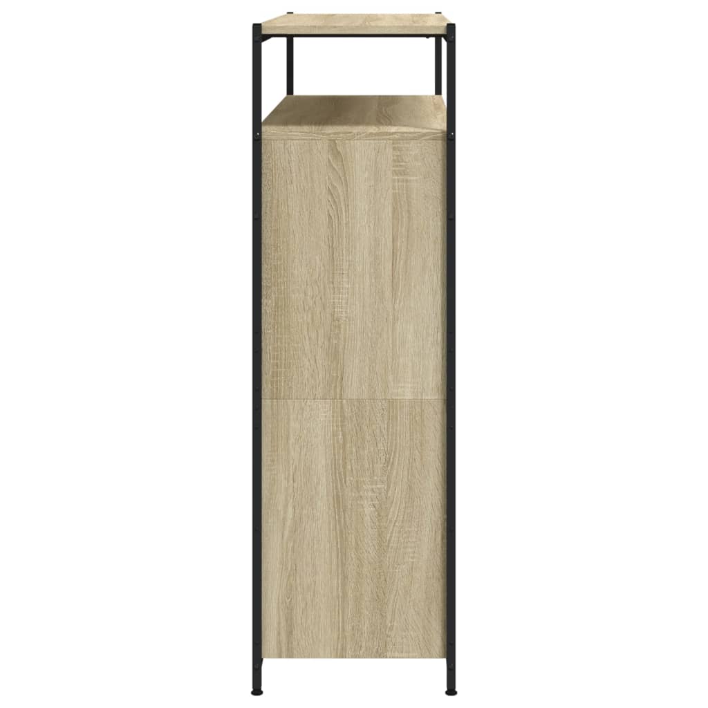 Skoskap Skohylle Skobenk Sonoma Eik med 4 vippeskuffer 100x34x112 cm